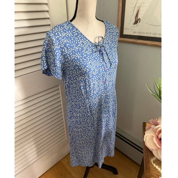 PUTUMAYO Dress Womens Small Blue Floral Print Retro Dainty Cottage Effortless - Picture 3 of 9
